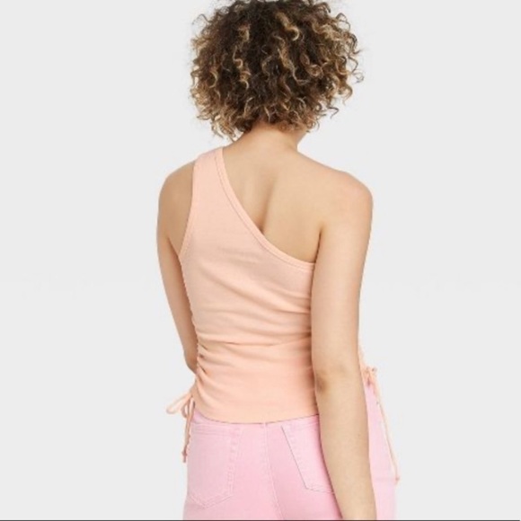 NWT The Flintstones Pebbles and Bamm Bamm One Shoulder Graphic Tank Top Small - Picture 2 of 2